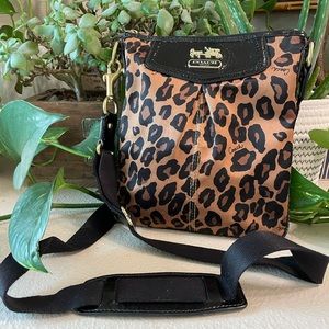 Coach leopard print crossbody purse